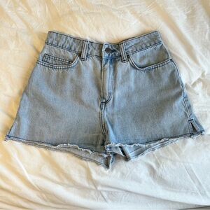 Roxy Light Blue Denim Shorts High-Rise Size 25